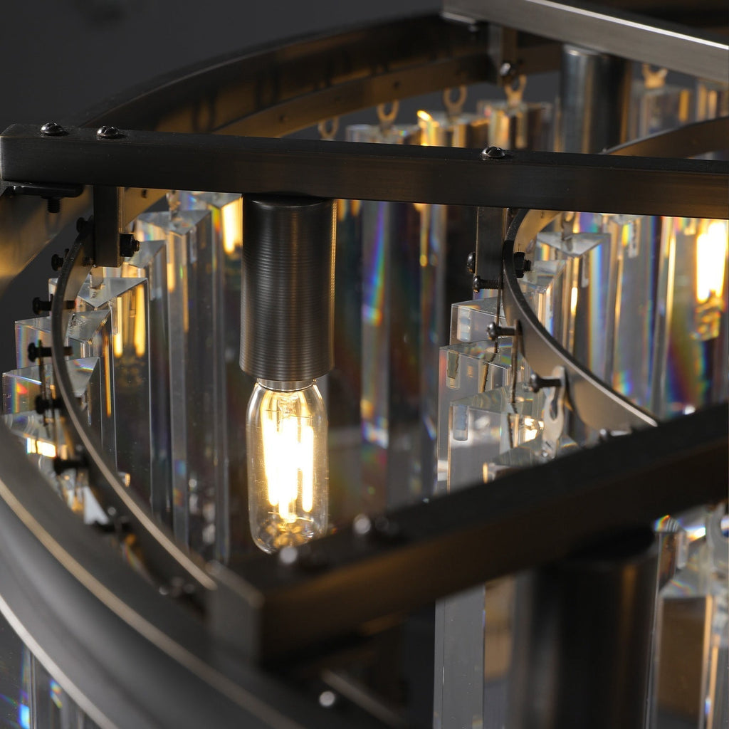 Odessa Multi-Tier K9 Crystal Round Chandelier
