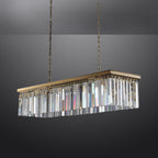 Odessa Black Glass Linear Chandelier