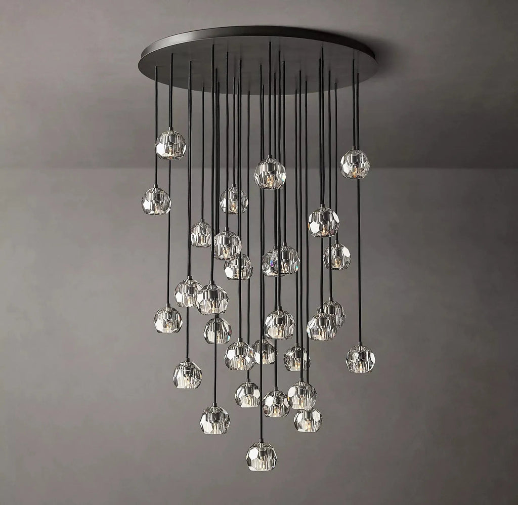 Lumera 40″ Clear Crystal Cluster Chandelier