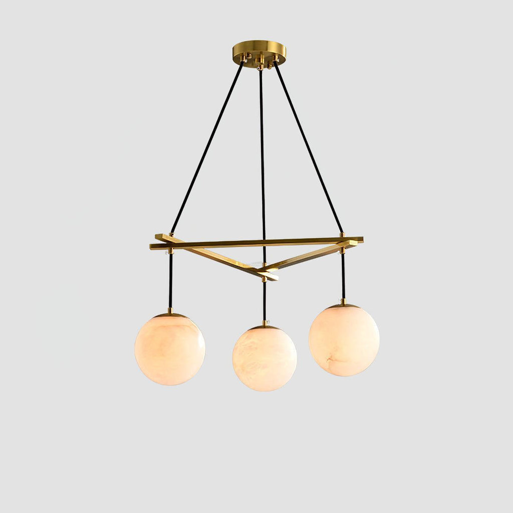 Aurevia 21.6″/29.5″/34.6″ Alabaster Globe Chandelier