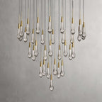 Avelisse Glass Raindrop Round Chandelier 17"/24"/36"/58"