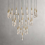 Avelisse Glass Raindrop Round Chandelier 17"/24"/36"/58"