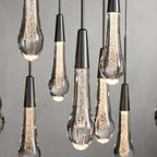 Avelisse Glass Raindrop Round Chandelier 17"/24"/36"/58"