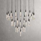 Avelisse Glass Raindrop Round Chandelier 17"/24"/36"/58"