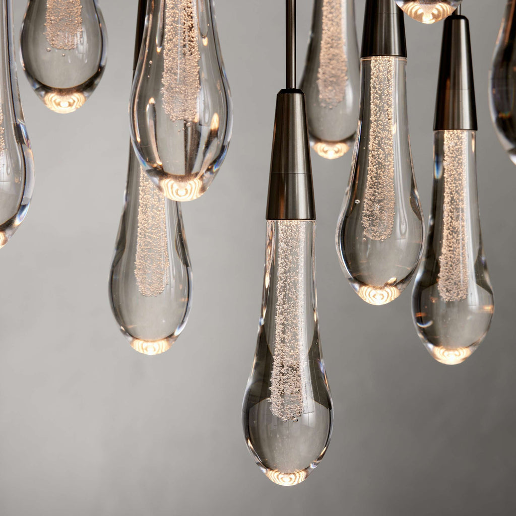 Avelisse Glass Raindrop Round Chandelier 17"/24"/36"/58"