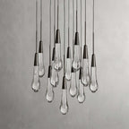 Avelisse Glass Raindrop Round Chandelier 17"/24"/36"/58"