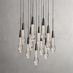 Avelisse Glass Raindrop Round Chandelier 17"/24"/36"/58"