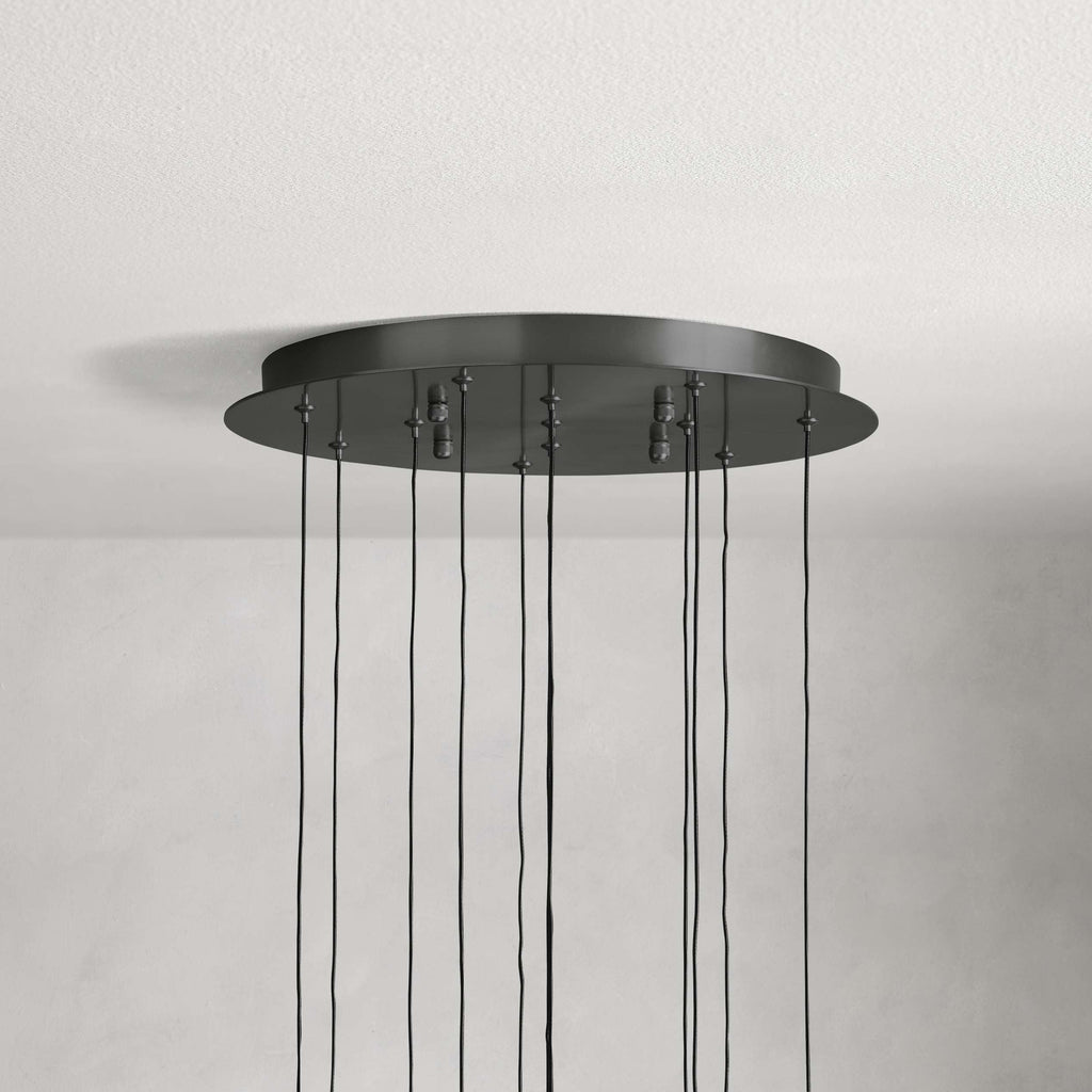 Avelisse Glass Raindrop Round Chandelier 17"/24"/36"/58"