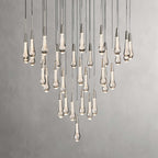 Avelisse Glass Raindrop Round Chandelier 17"/24"/36"/58"