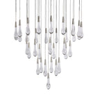 Avelisse Glass Raindrop Round Chandelier 17"/24"/36"/58"