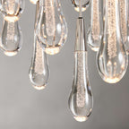 Avelisse Glass Raindrop Round Chandelier 17"/24"/36"/58"