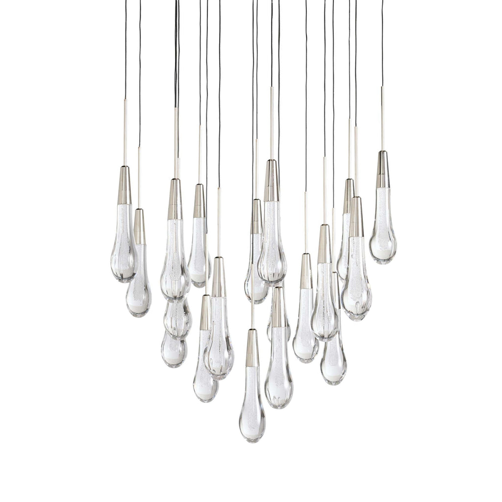 Avelisse Glass Raindrop Round Chandelier 17"/24"/36"/58"