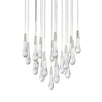 Avelisse Glass Raindrop Round Chandelier 17"/24"/36"/58"