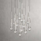 Avelisse Glass Raindrop Round Chandelier 17"/24"/36"/58"