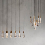 Avelisse Glass Raindrop Round Chandelier 17"/24"/36"/58"