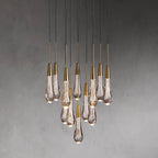 Avelisse Glass Raindrop Round Chandelier 17"/24"/36"/58"