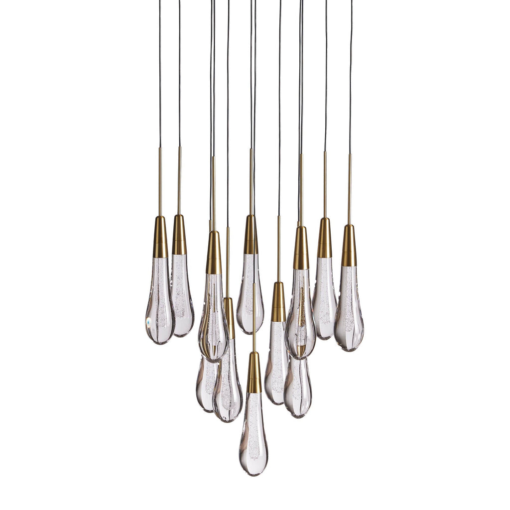 Avelisse Glass Raindrop Round Chandelier 17"/24"/36"/58"
