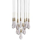 Avelisse Glass Raindrop Round Chandelier 17"/24"/36"/58"