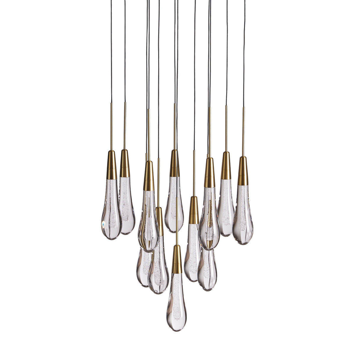 Avelisse Glass Raindrop Round Chandelier 17"/24"/36"/58"