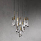 Avelisse Glass Raindrop Round Chandelier 17"/24"/36"/58"