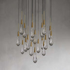 Avelisse Glass Raindrop Round Chandelier 17"/24"/36"/58"