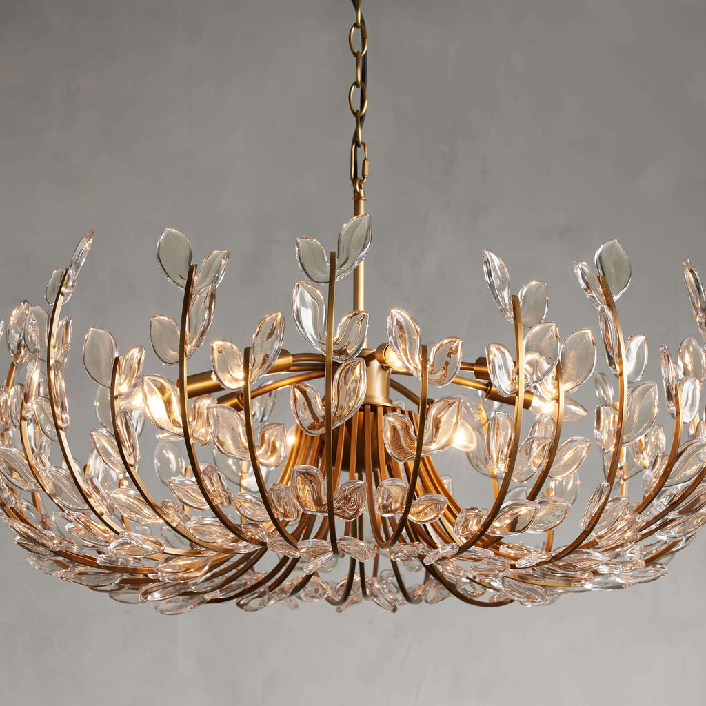 Seraphina 32″ 8-Light Glass Petal Chandelier
