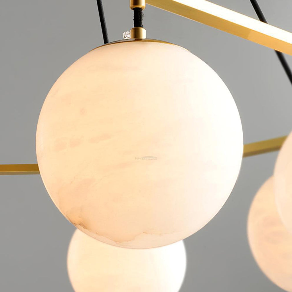 Aurevia 21.6″/29.5″/34.6″ Alabaster Globe Chandelier