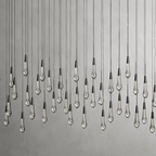 Avelisse Glass Raindrop Linear Chandelier 37" / 50" / 70" / 87" / 120"