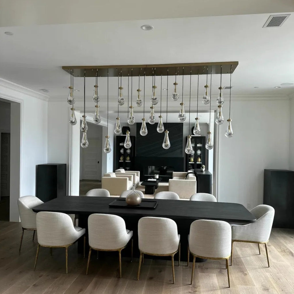 Elara 72″ Linear Hand-Blown Glass Chandelier