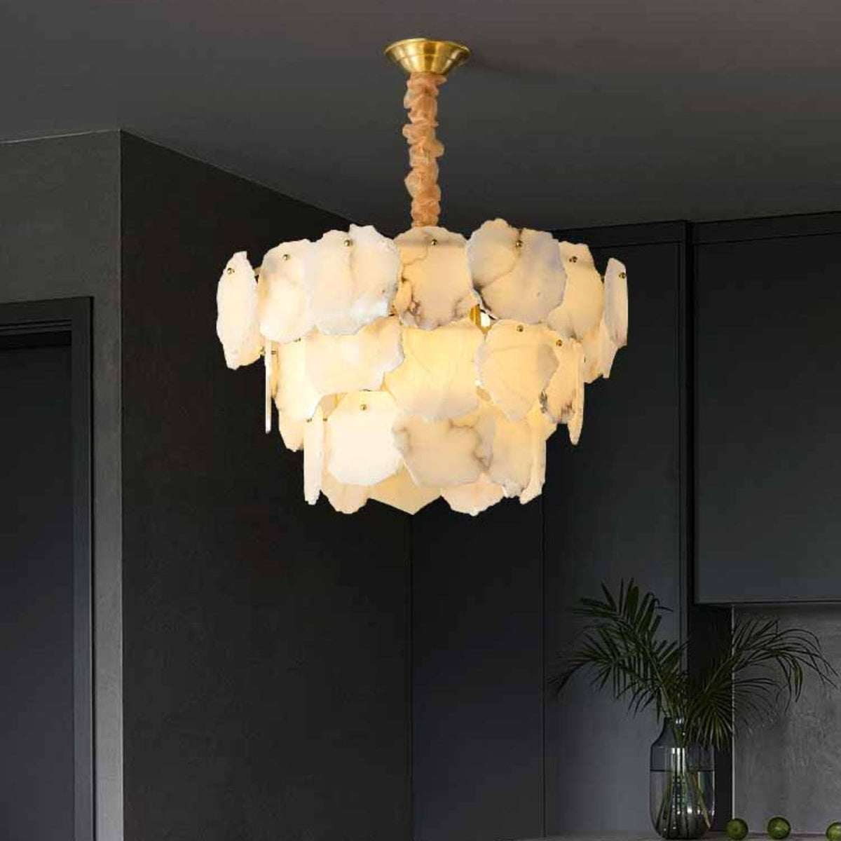 Aurevia Multi-Layer Alabaster Chandelier