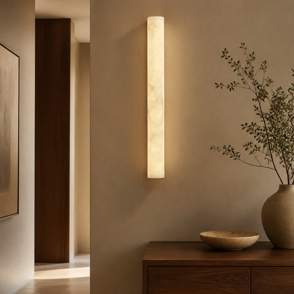 Aurevia Linear Alabaster Wall Sconce