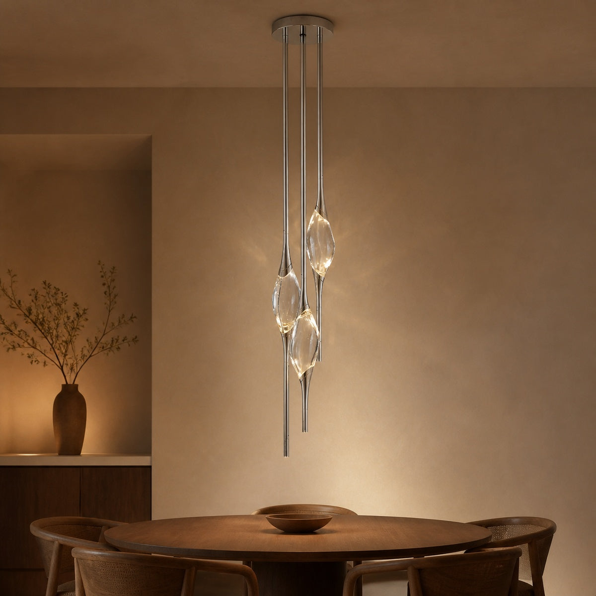Orvella 12″ Minimalist Round Chandelier