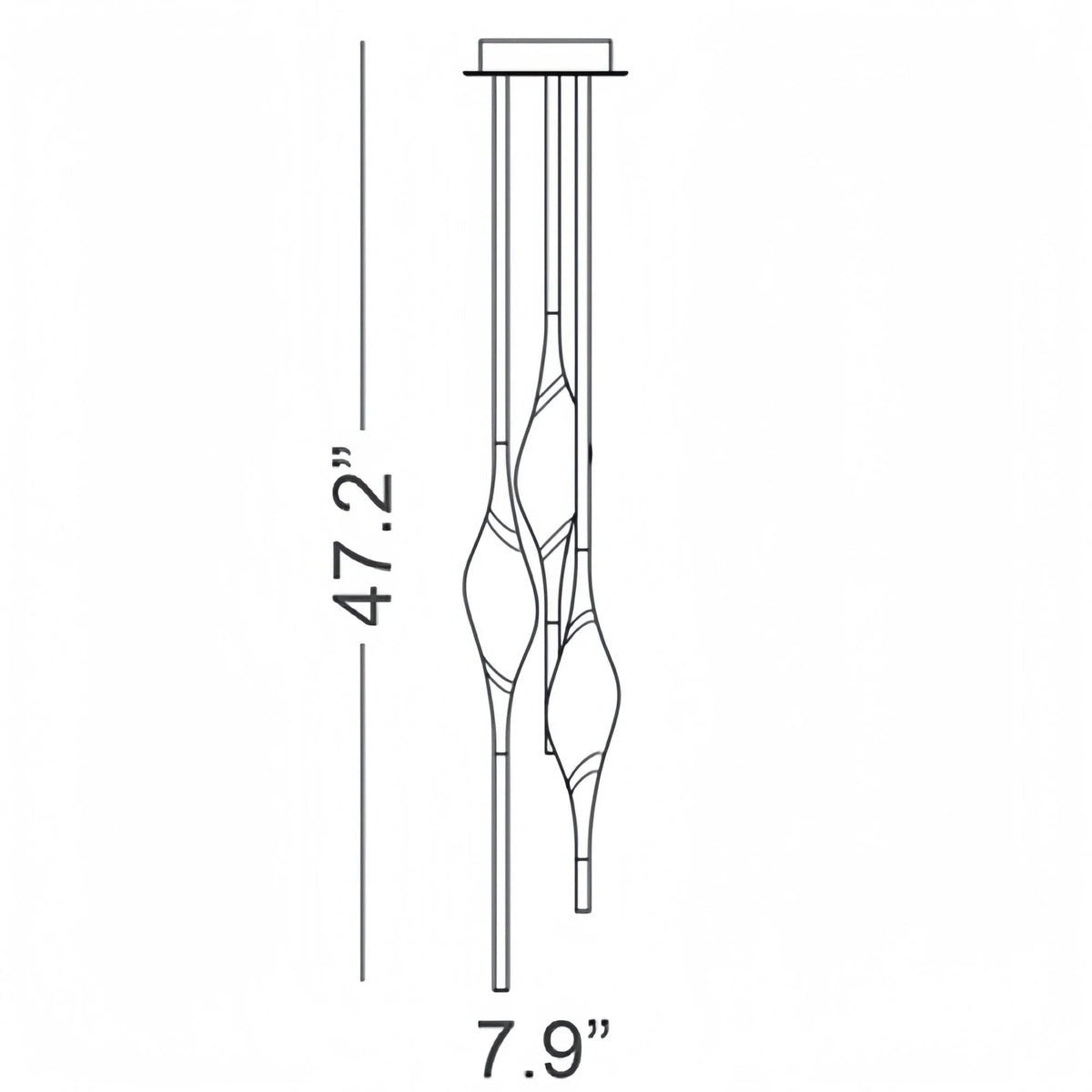 Orvella 12″ Minimalist Round Chandelier
