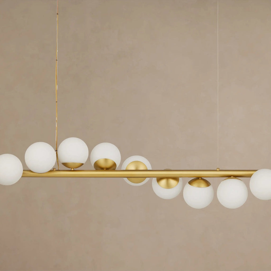 Avelora Glass Globe Linear Chandelier