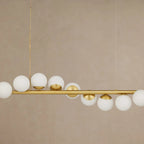 Avelora Glass Globe Linear Chandelier