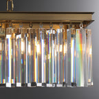 Odessa Black Glass Linear Chandelier