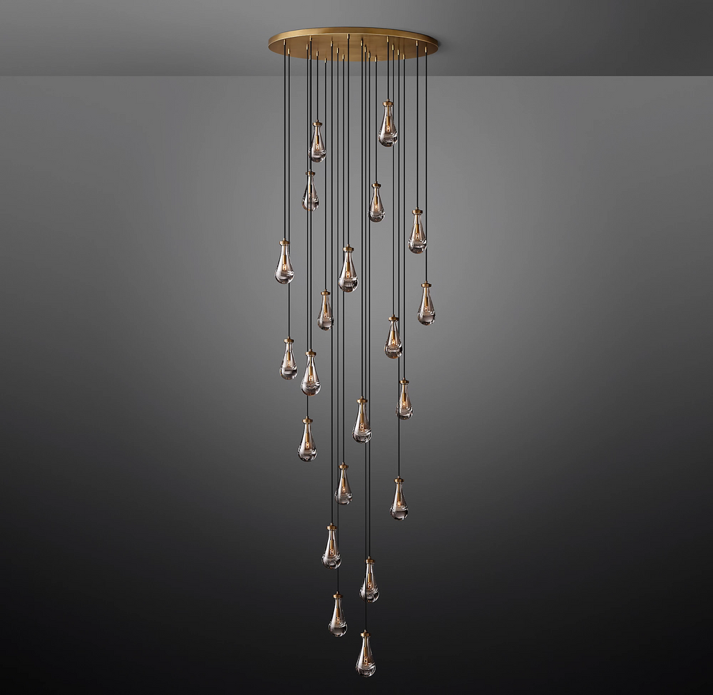Elara Round Hand-Blown Glass Chandelier