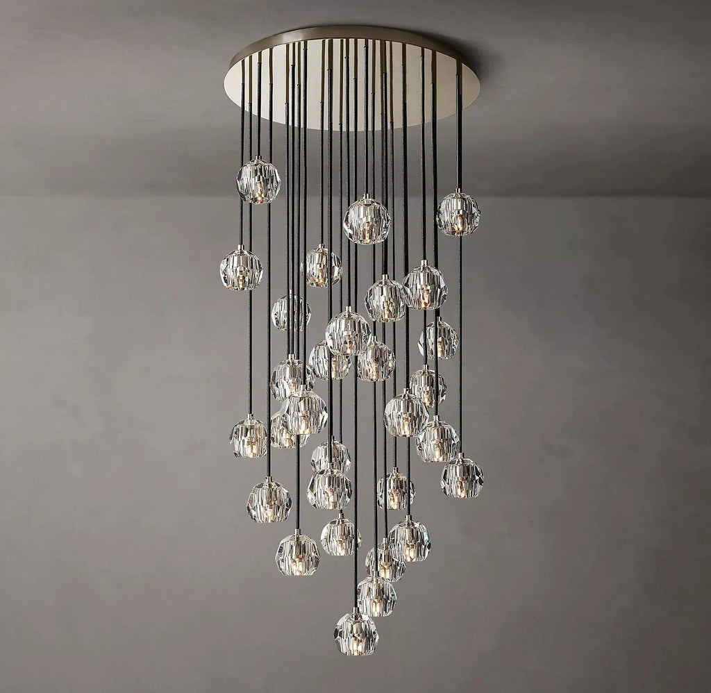 Lumera 30″ Clear Crystal Cluster Chandelier