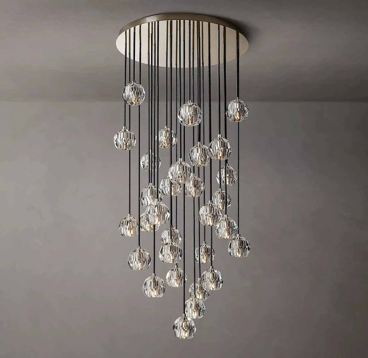 Lumera 30″ Clear Crystal Cluster Chandelier