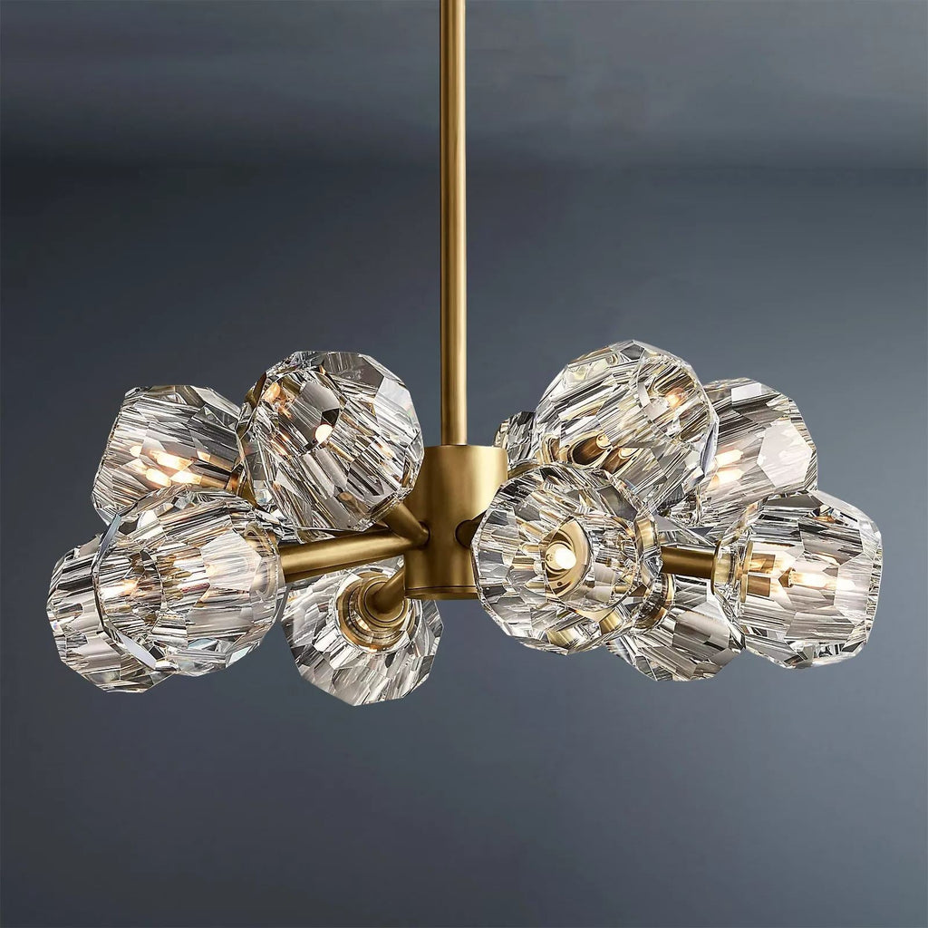 Lumera 24″ Clear & Smoke Crystal Round Chandelier