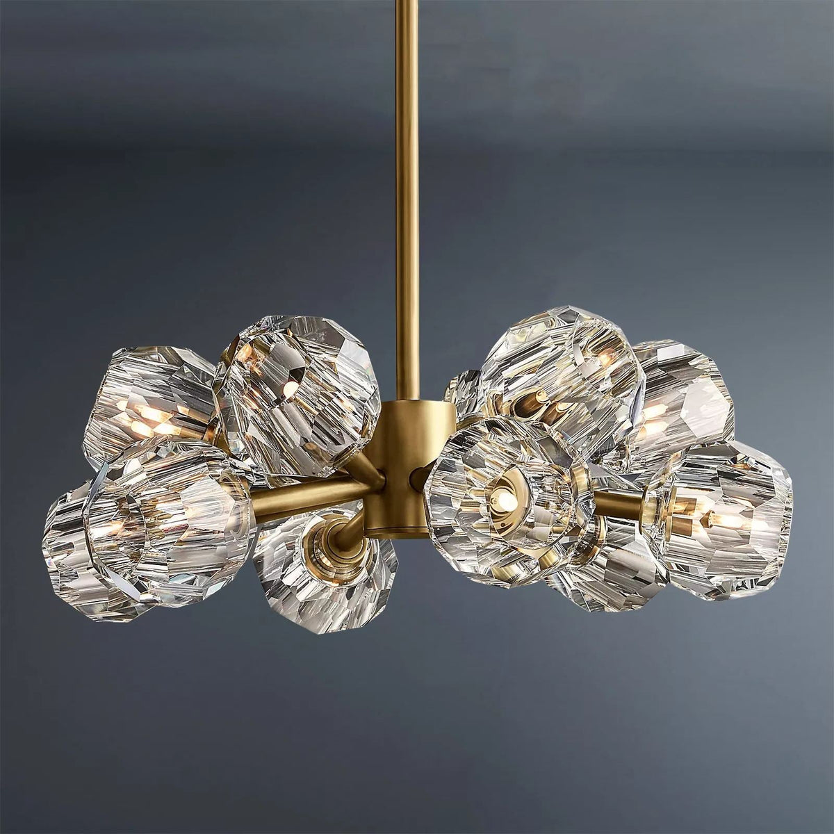 Lumera 24″ Clear & Smoke Crystal Round Chandelier