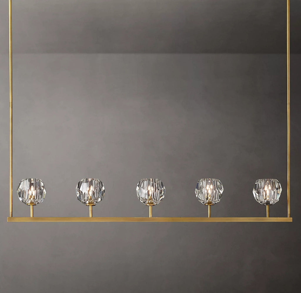 Lumera 48″ Clear Crystal Linear Chandelier