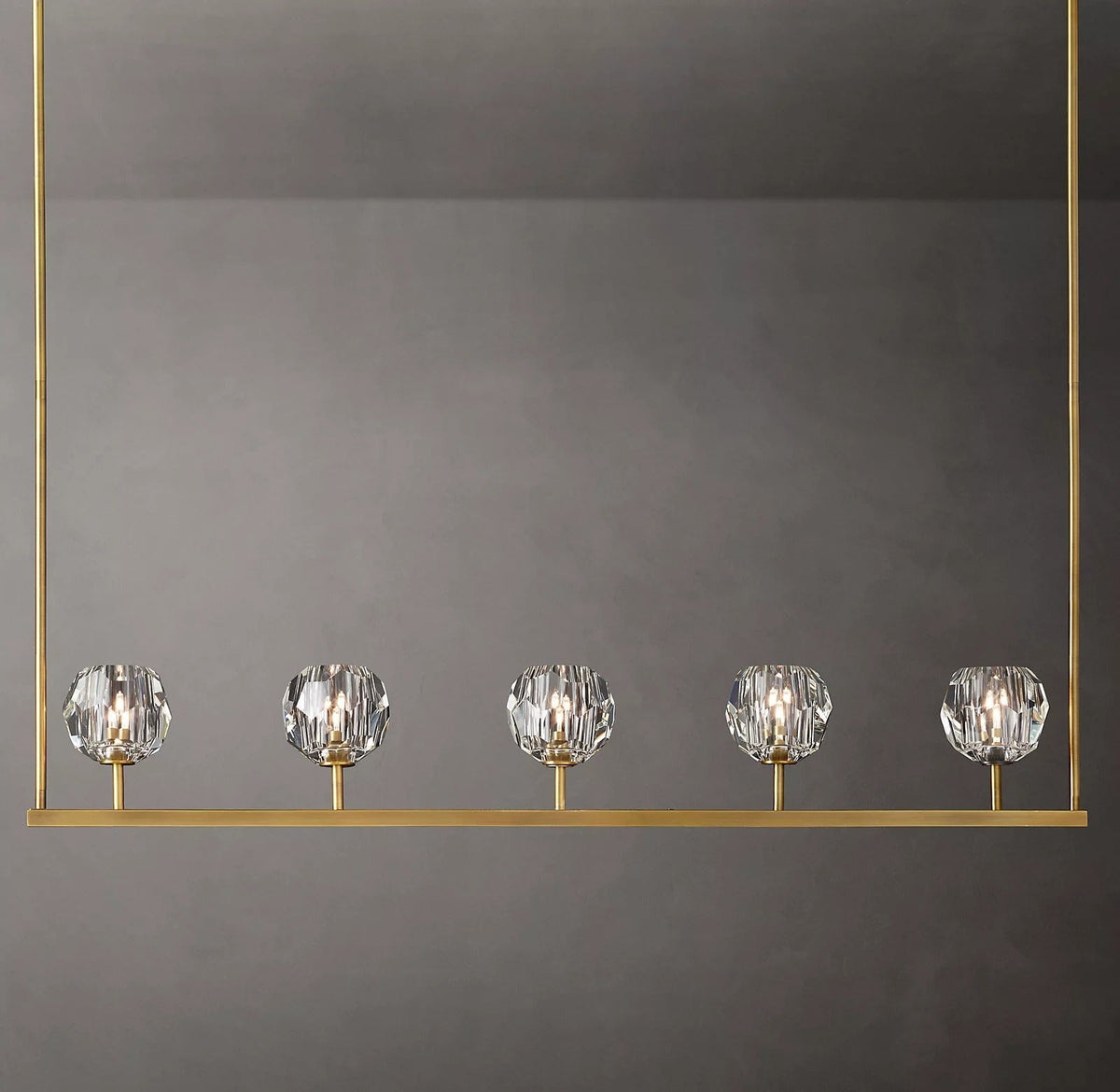 Lumera 48″ Clear Crystal Linear Chandelier