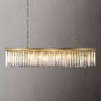 Odessa Black Glass Linear Chandelier