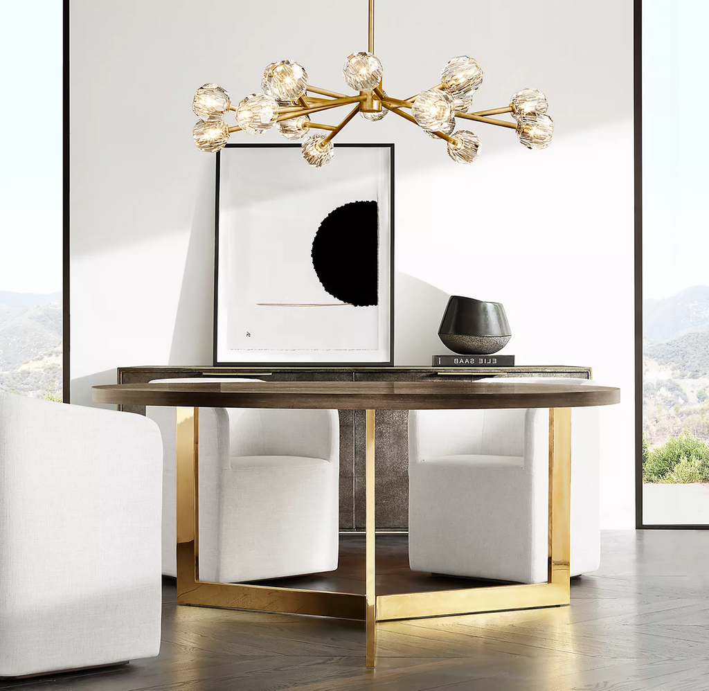 Lumera 48″ Clear & Smoke Crystal Round Chandelier
