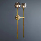 Lumera Clear & Smoke Crystal Wall Sconce