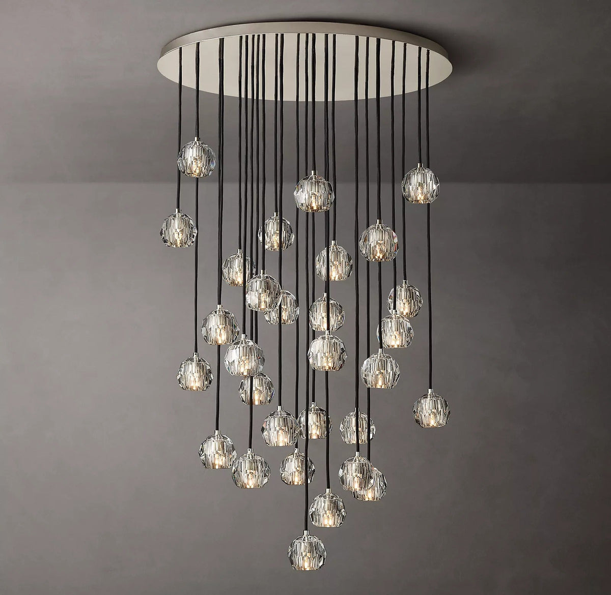 Lumera 40″ Clear Crystal Cluster Chandelier