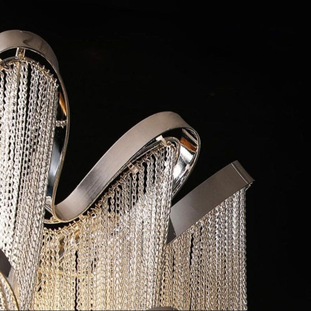 Florielle Flower Chain Tassel Chandelier