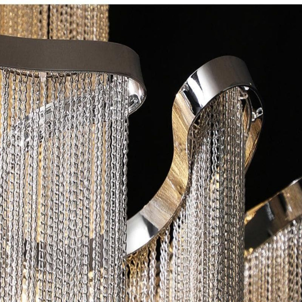 Florielle Flower Chain Tassel Chandelier