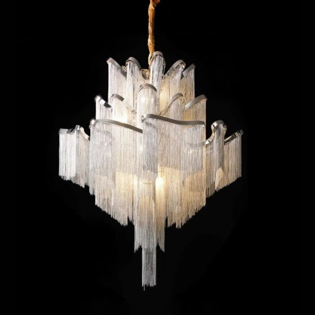 Florielle Flower Chain Tassel Chandelier